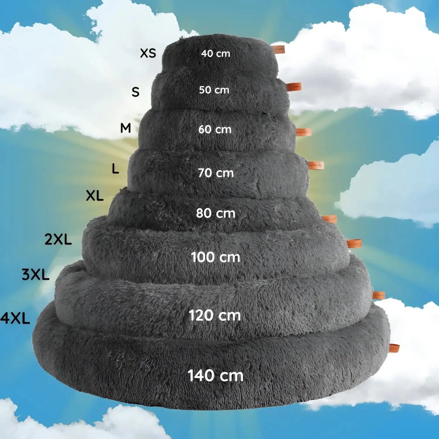 MrFluffyFriend - Tailles De Lits Pour Animaux