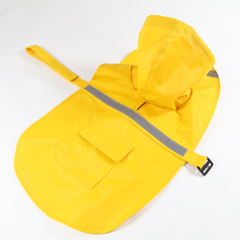 MrFluffyFriend - Imperméable jaune réfléchissant pour chien